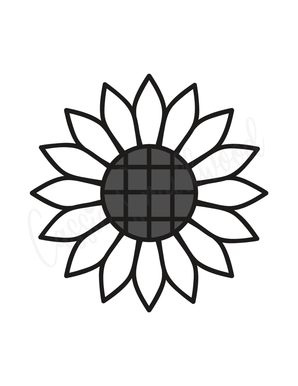 Free Sunflower Template