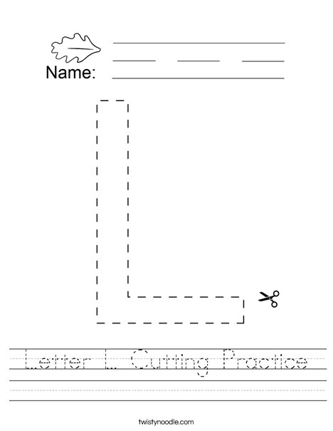 FREE Uppercase Letter L Pre Writing Practice Worksheet