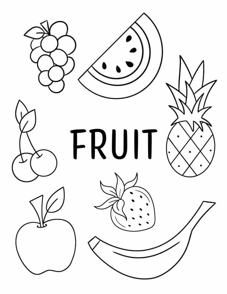 Free Vegetable And Fruit Coloring Pages For Kids The Hollydog Blog