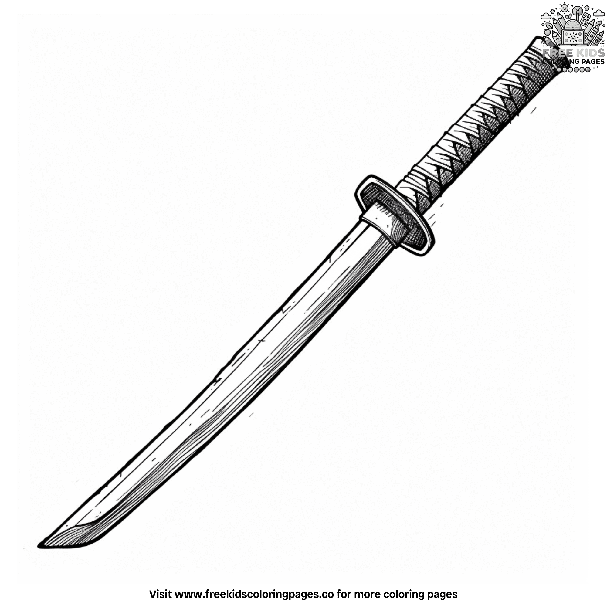 Free Warrior Ninja Sword Coloring Pages For Kids