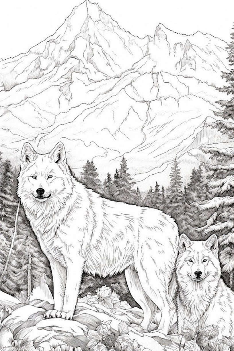 Free Wolf Coloring Page Animal Coloring Page Printable Coloring Home 