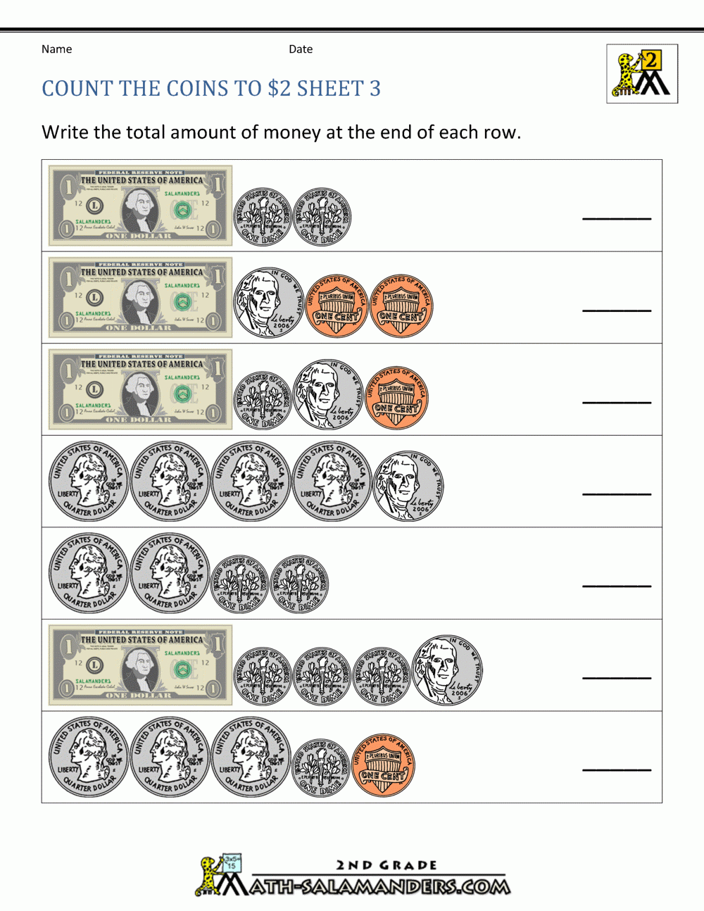Free Worksheets For Counting Money CountingWorksheets
