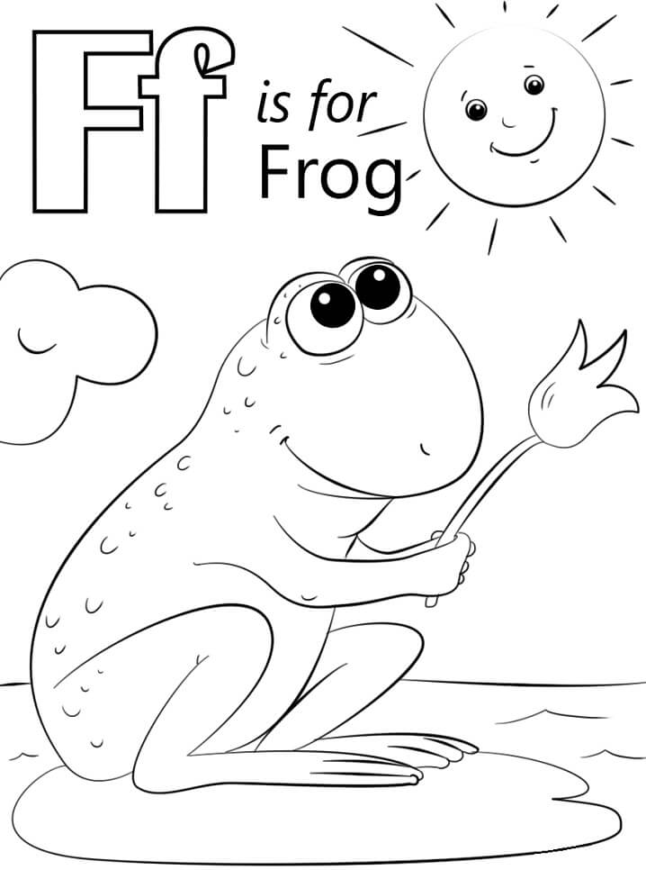 free letter f coloring sheet