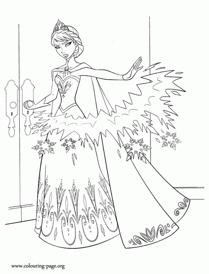 Frozen Elsa Disney Frozen Movie Coloring Page