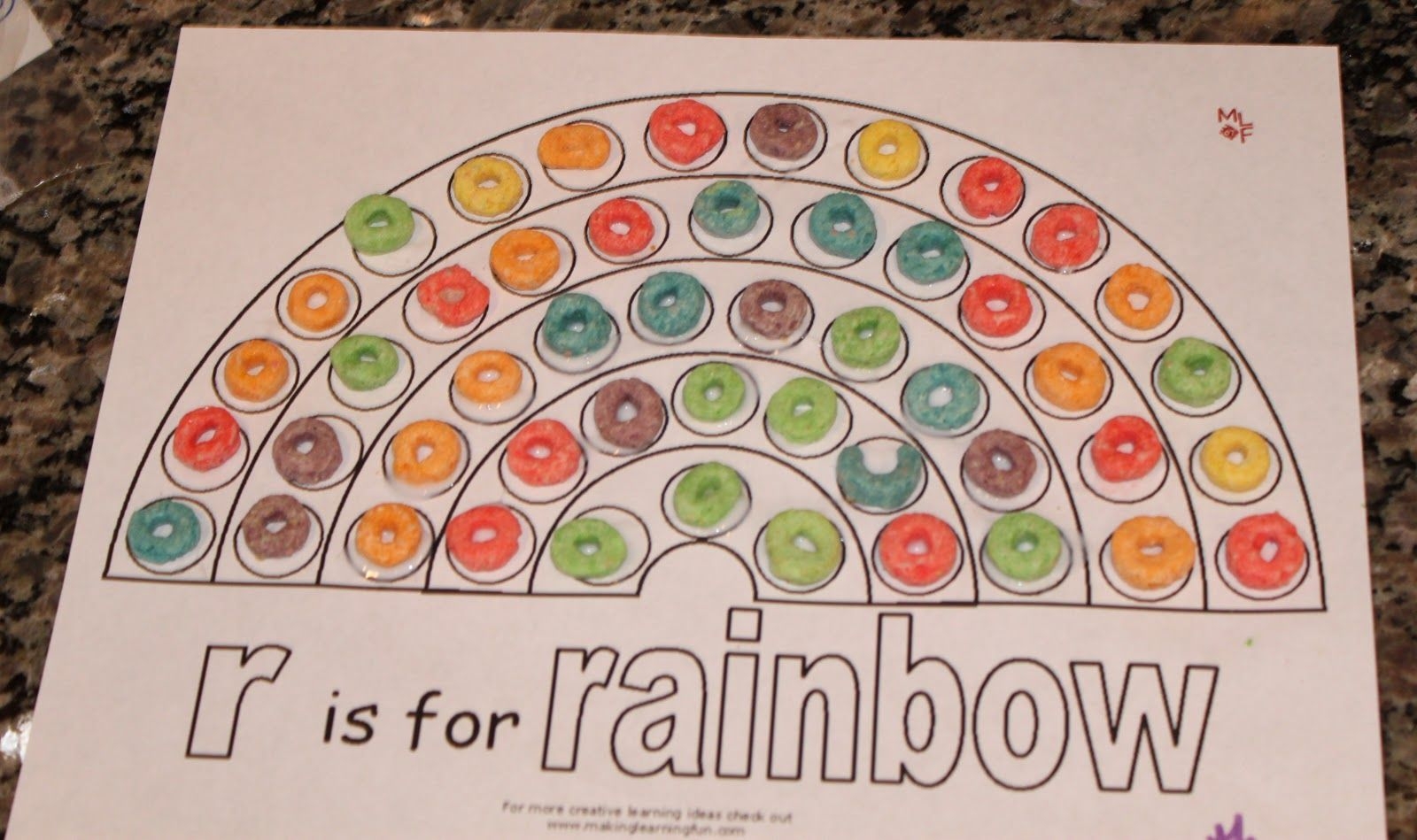Fruit Loop Rainbow Printable Template Printable Word Searches