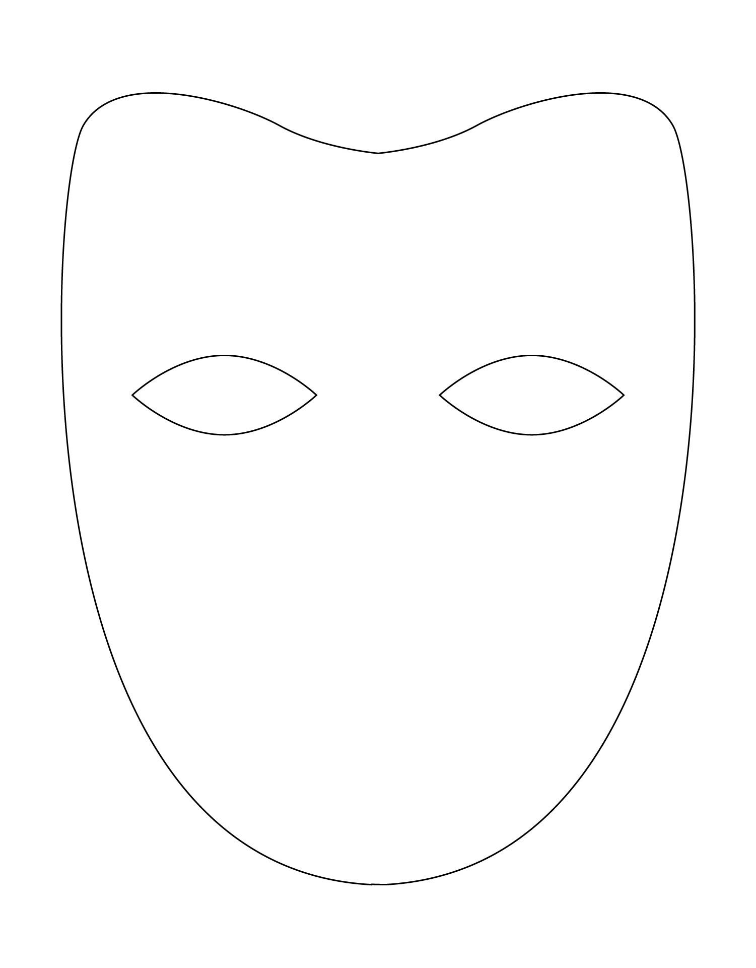 Full Face Mask Template Printable Mask Template Mask Template