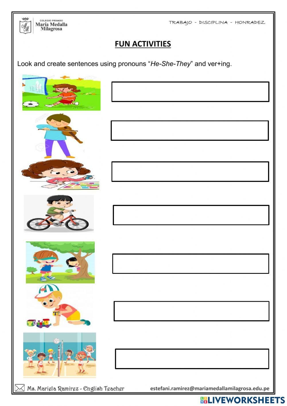 Fun Activities Worksheet For 2ND GRADE PRIMARY Live Worksheets