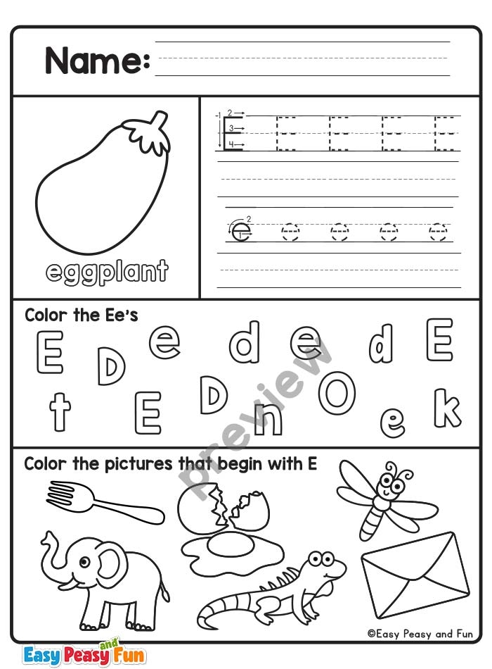 Fun And Engaging Letter E Worksheets For Preschoolers