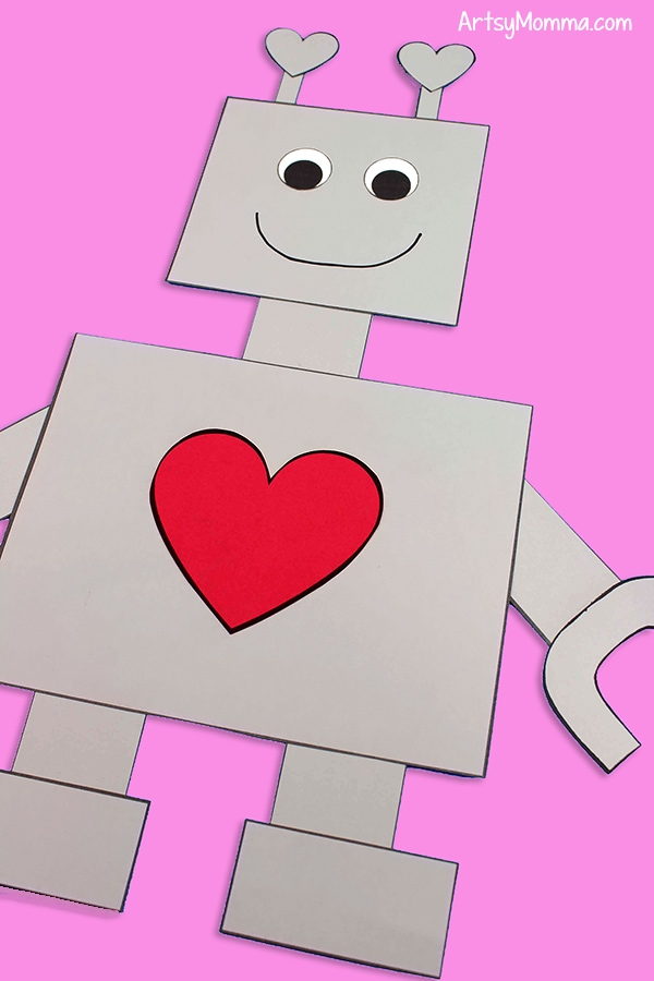 Fun Cut And Paste Robot Template For Kids Artsy Momma