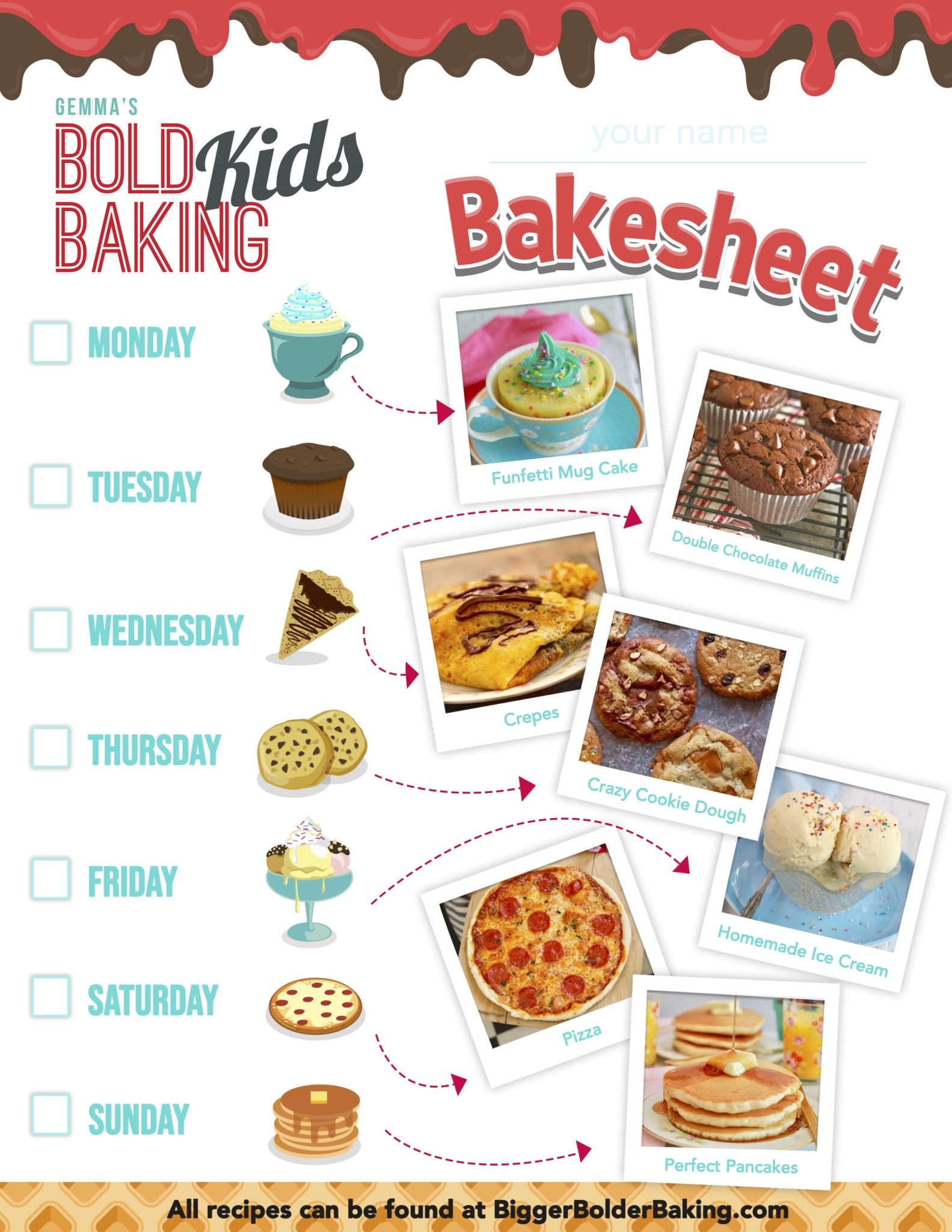 Fun Kids Baking Activities w Free Worksheet Bigger Bolder Baking 
