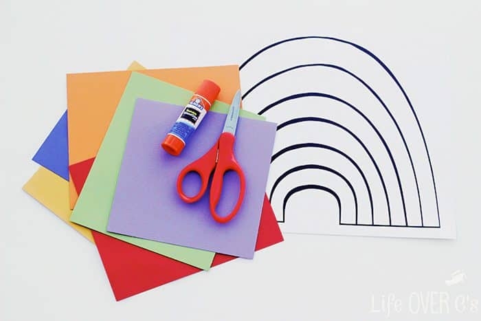 Fun Rainbow Cut And Paste Craft For Kids