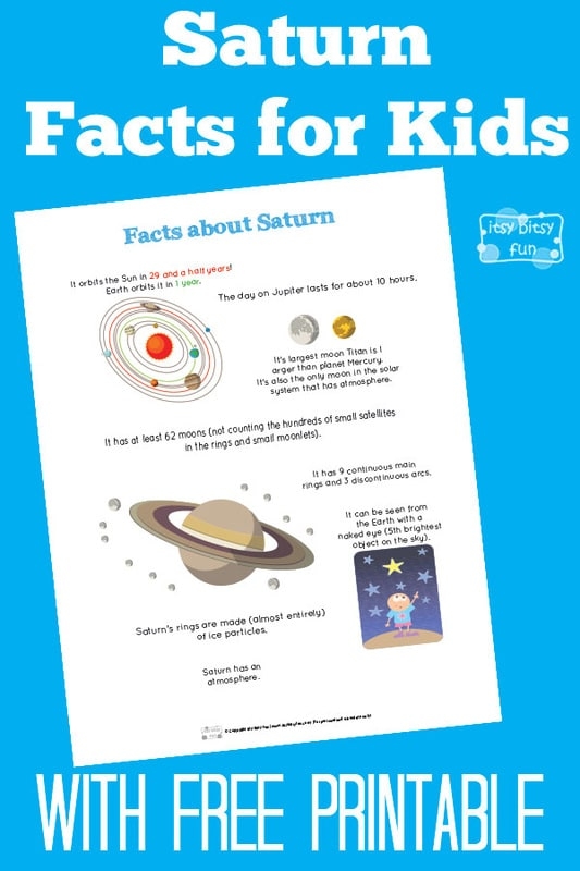 Fun Saturn Facts For Kids Itsy Bitsy Fun