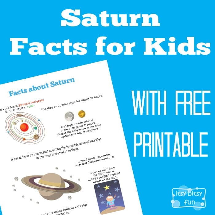 worksheets for kids about saturn