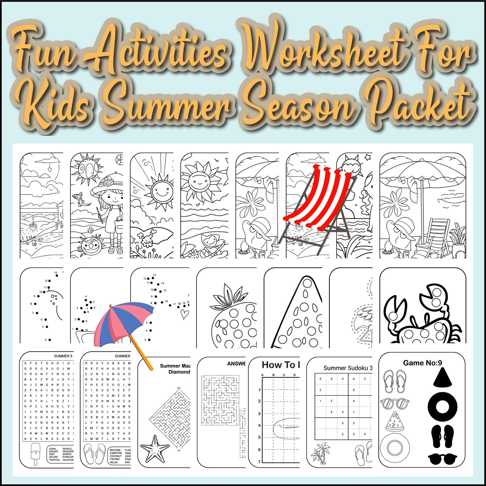 Fun Worksheets For Kids Trace And Color Worksheets To Develop Pen