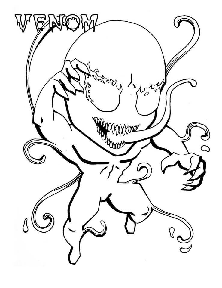 Funny Venom Coloring Page Free Printable Coloring Pages For Kids