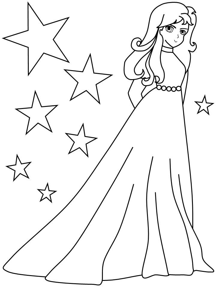 Girls Coloring Pages Easy Coloring Home