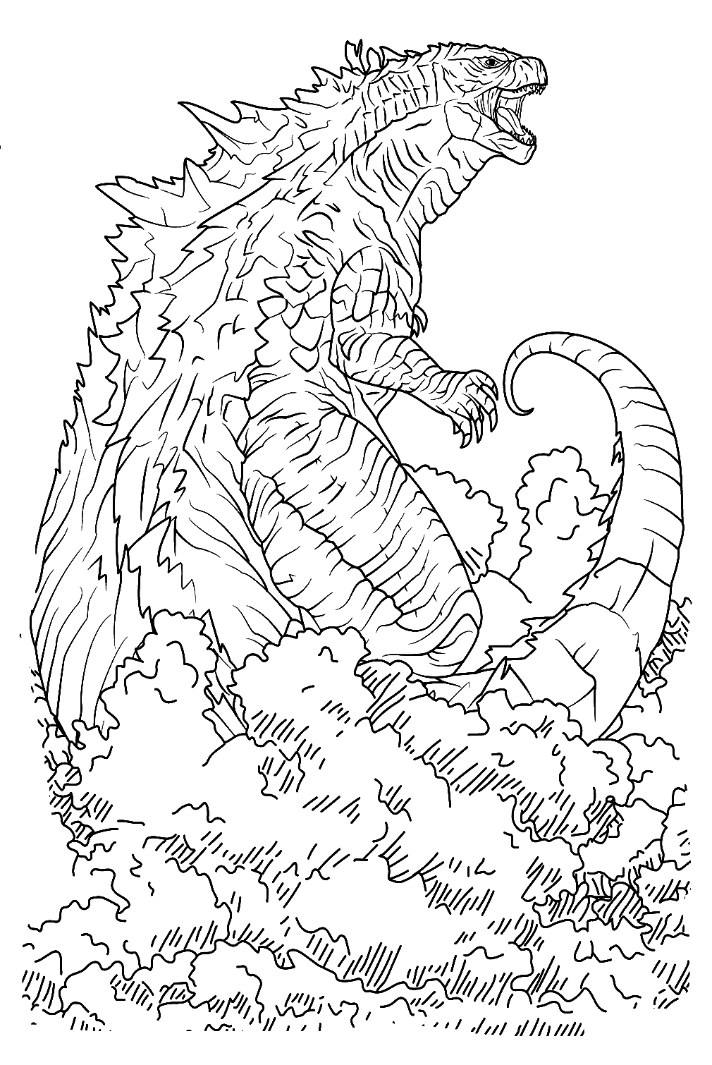Godzilla Coloring Pages Printable Free Printable Coloring Pages