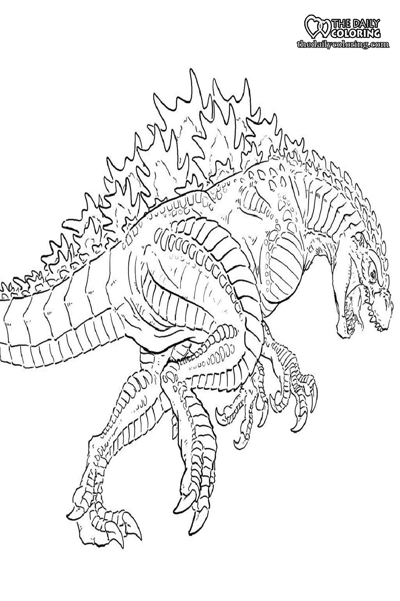 Godzilla Coloring Pages Shorts NBKomputer