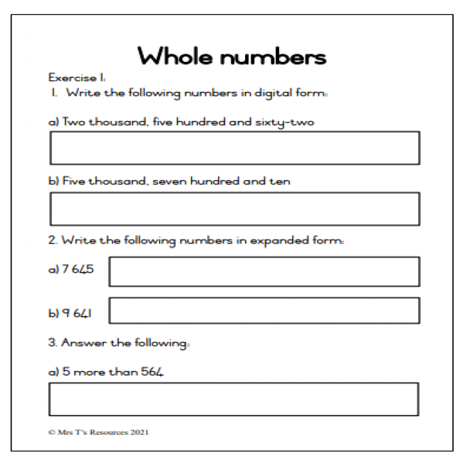 Grade 5 Mathematics Worksheets Term 1 MEMO Teacha 