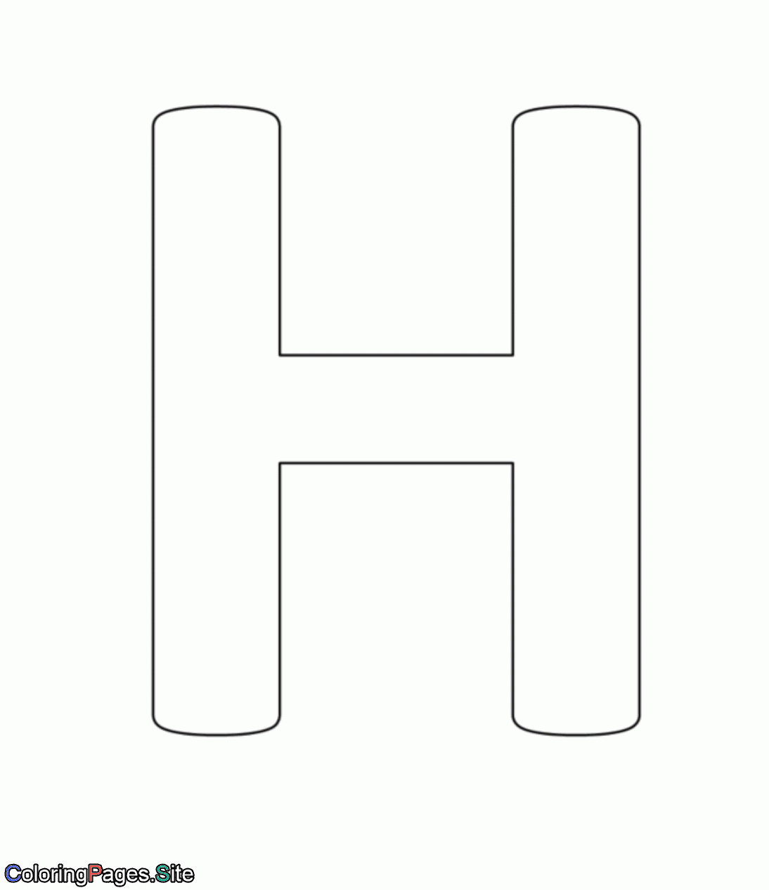 H Letter Alphabet Coloring Page Coloring Pages Online