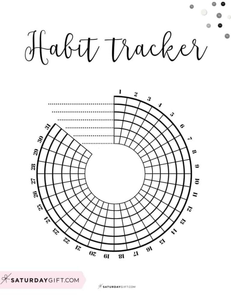 Habit Tracker Printable 43 Cute Free Printable Habit Trackers 
