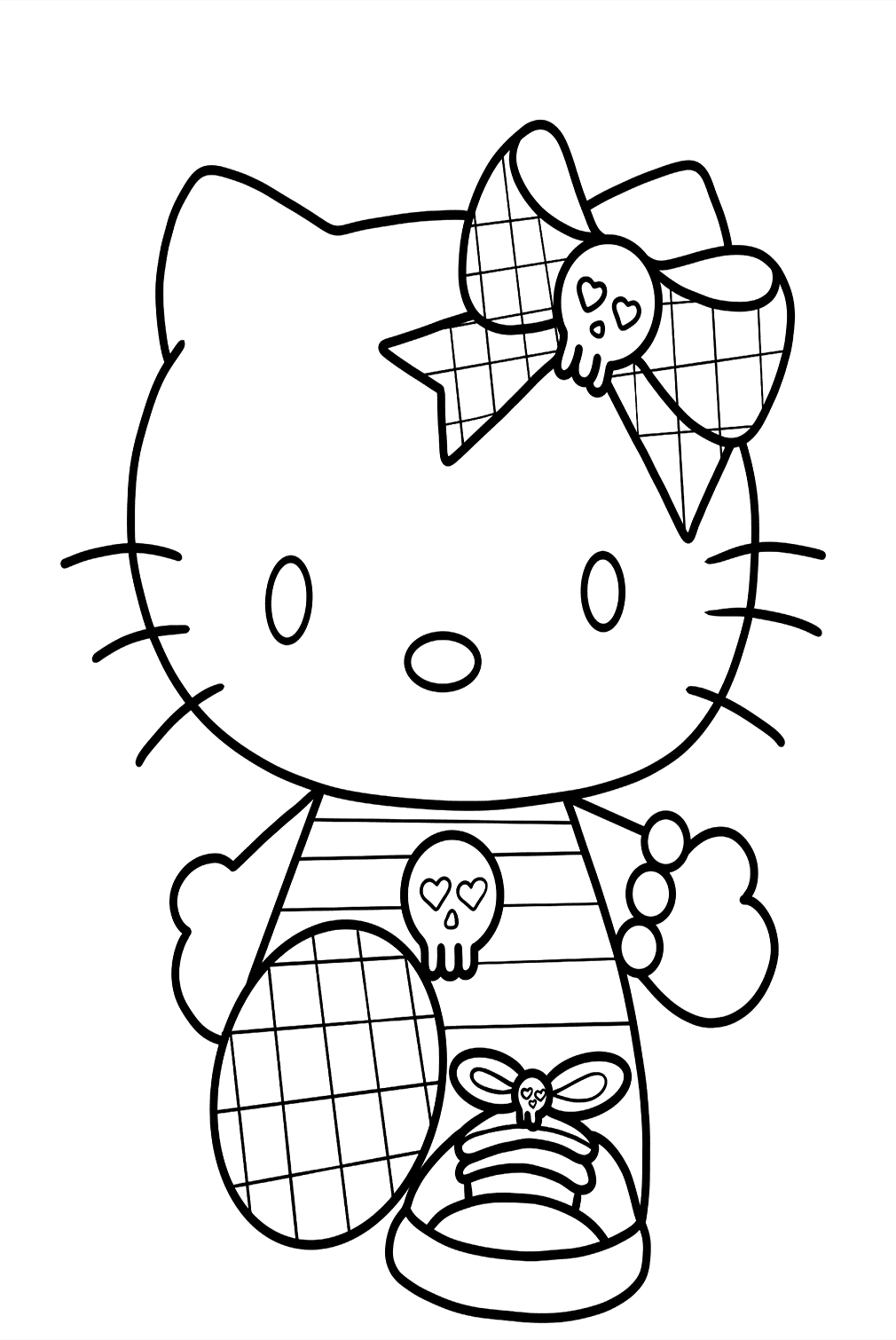 Hello Kitty coloring sheet free