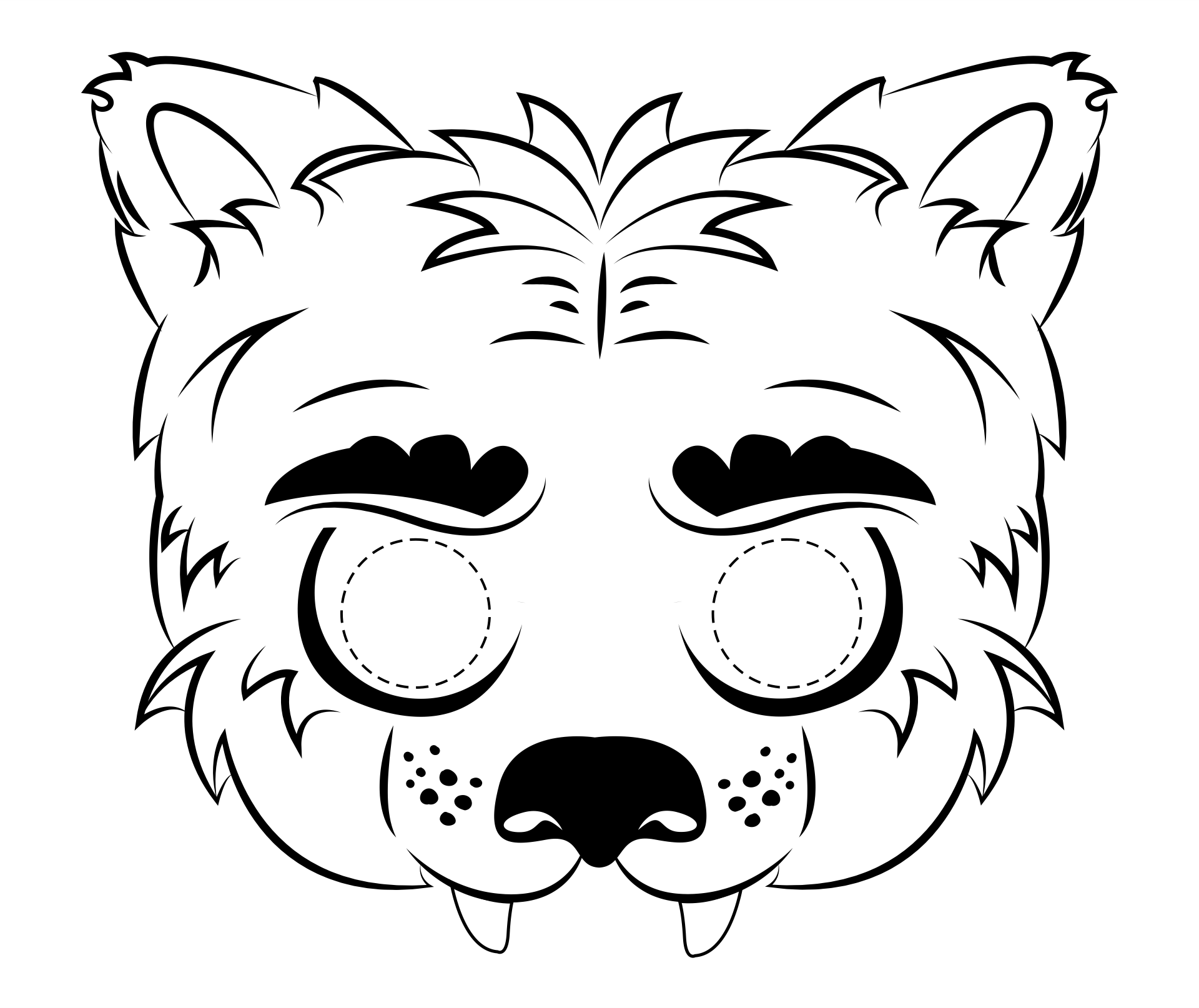 Halloween Masks To Color 15 Free PDF Printables Printablee