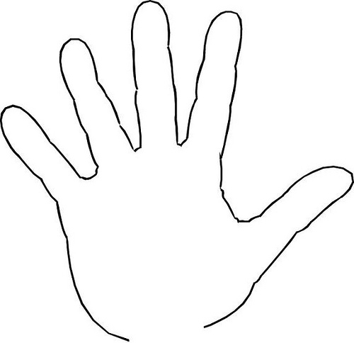Hand Outline Template Printable ClipArt Best