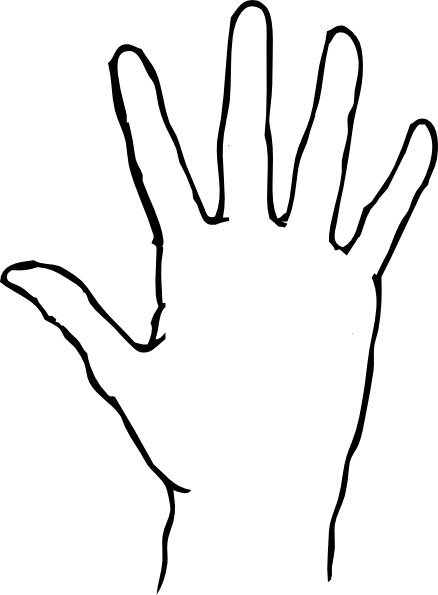 Hand Outline Template Printable ClipArt Best
