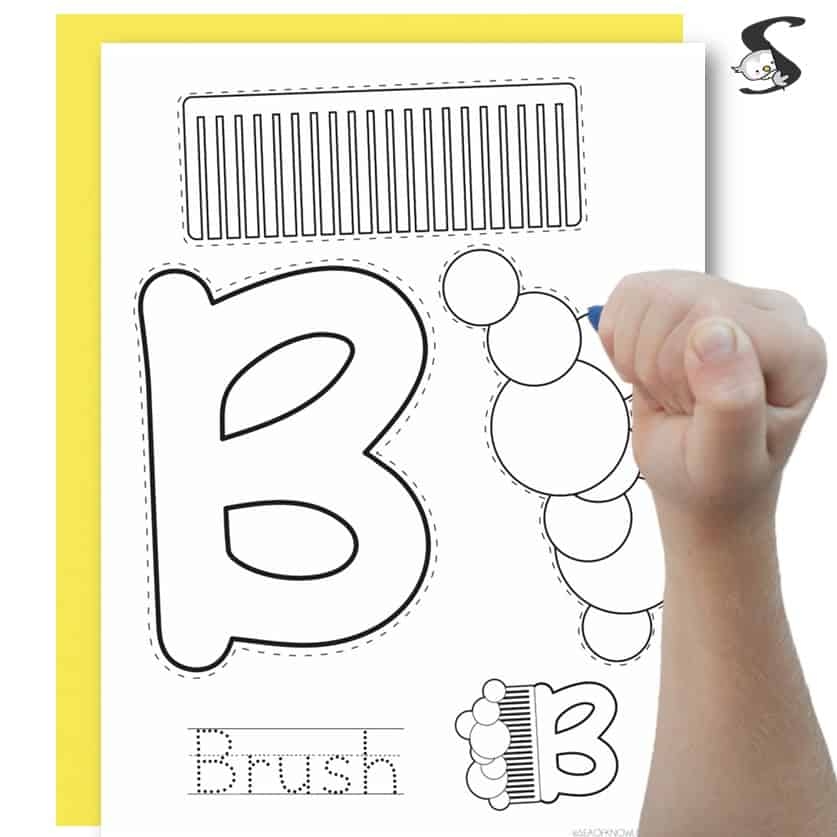 letter b for toddlers printable