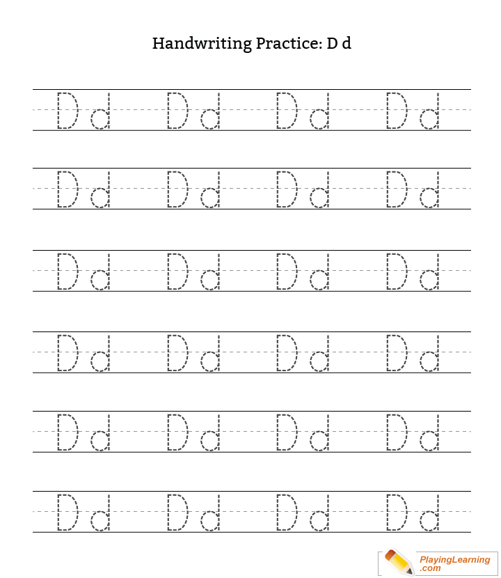 practice letter d with example