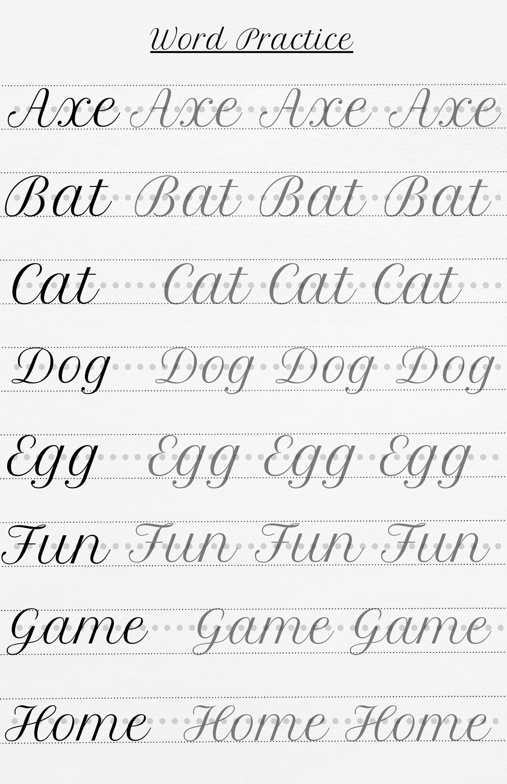 free printable handwriting practice sheets