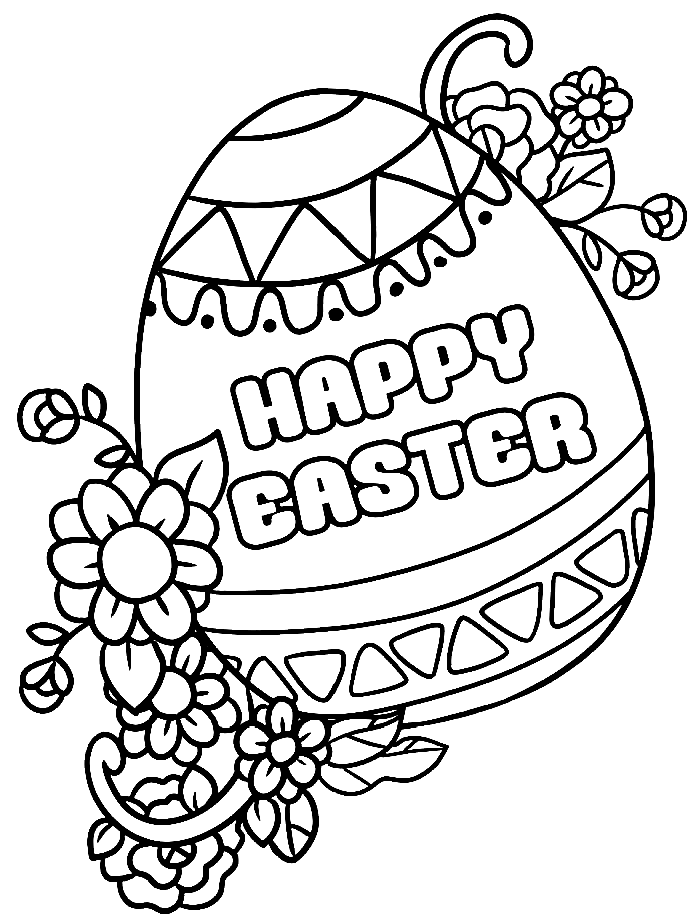 Happy Easter Coloring Page Free Printable Coloring Pages