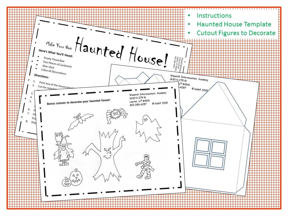 Haunted House Craft Free Downloadable Printable Halloween Craft