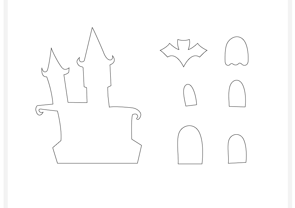 Haunted House Cut Out Craft With Printable Template with Video 