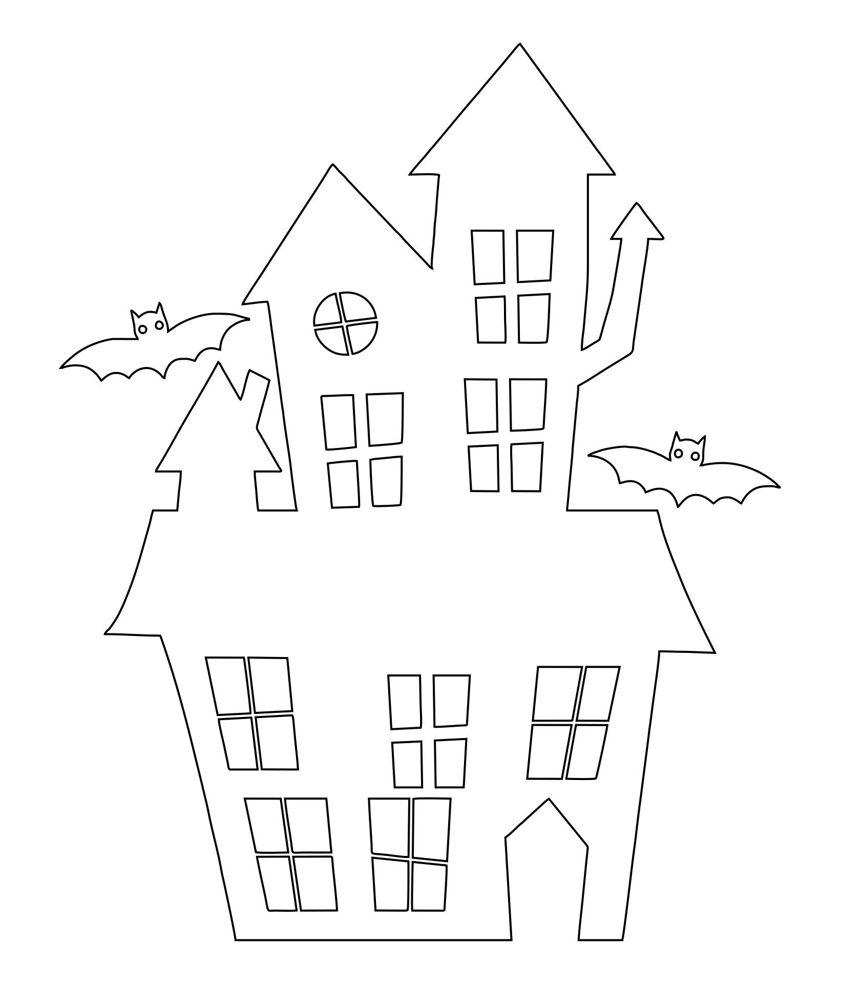 Haunted House Cut Out Template Social Media Template