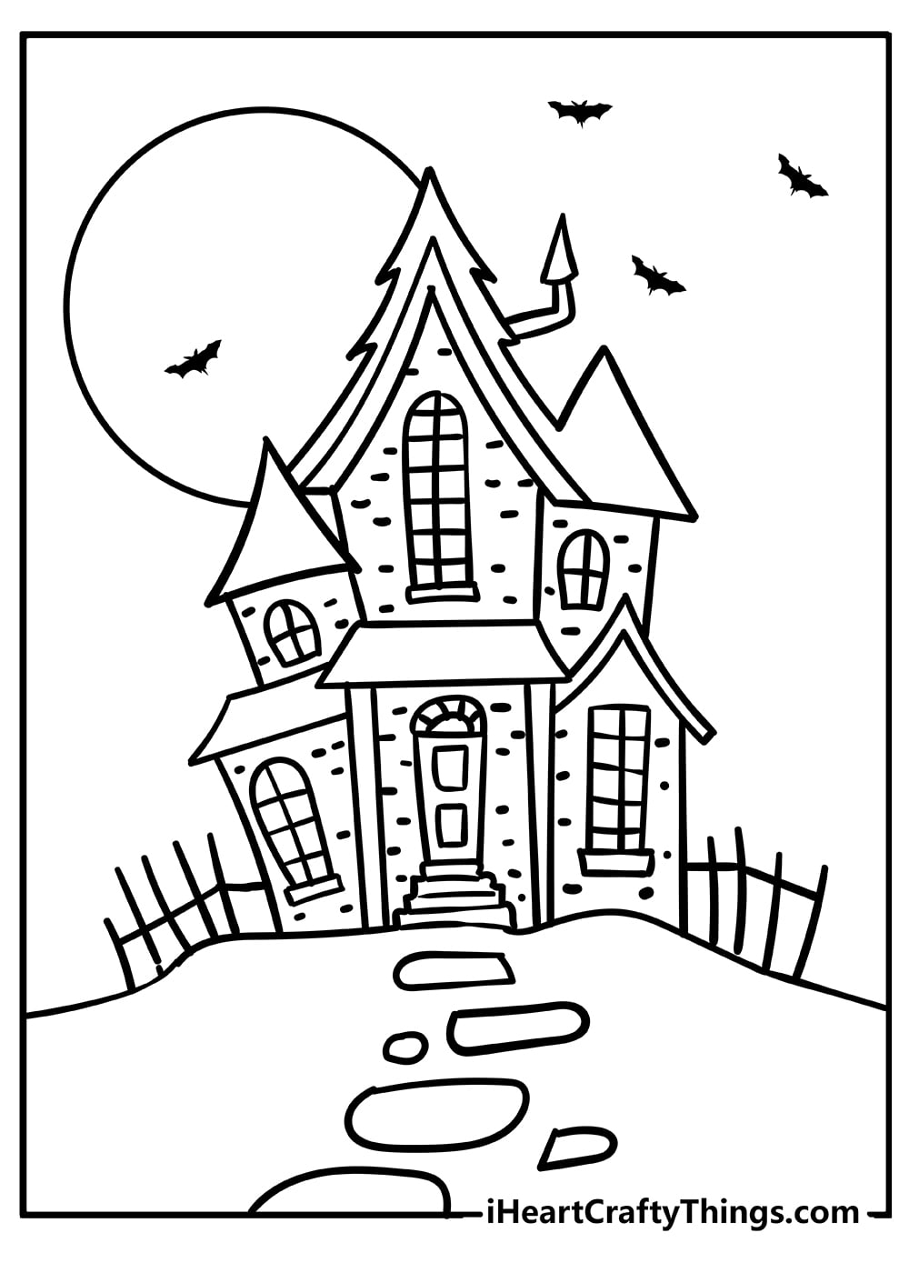Haunted House Printable Template Free Printable