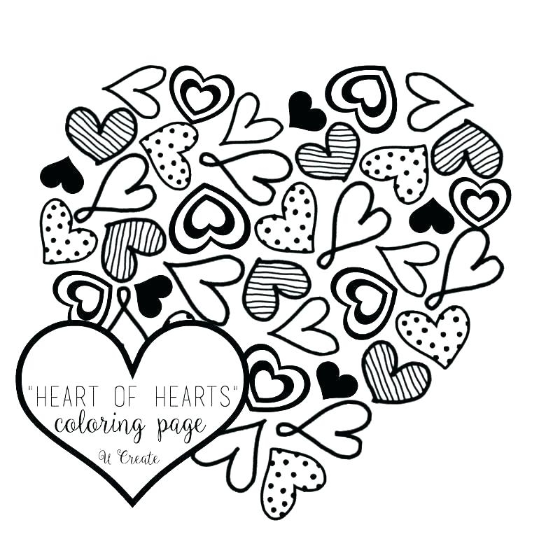 heart coloring pages for adults