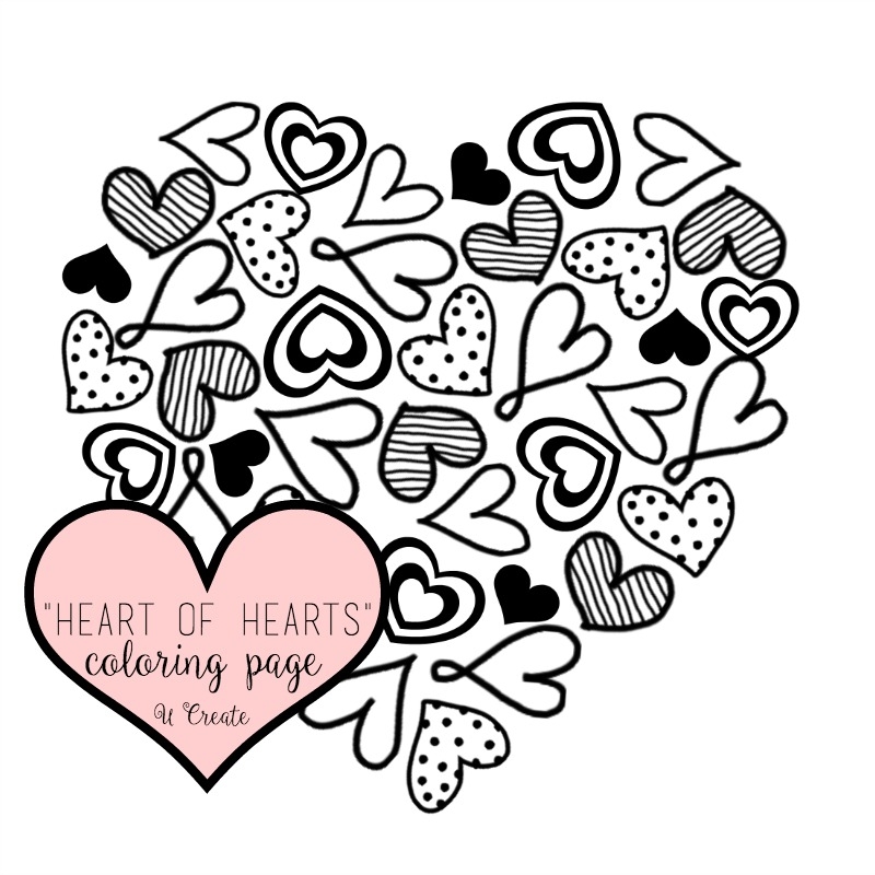 free printable heart coloring sheets