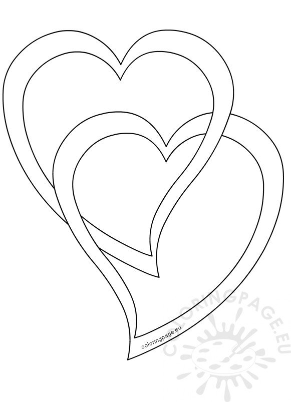 heart outline coloring page
