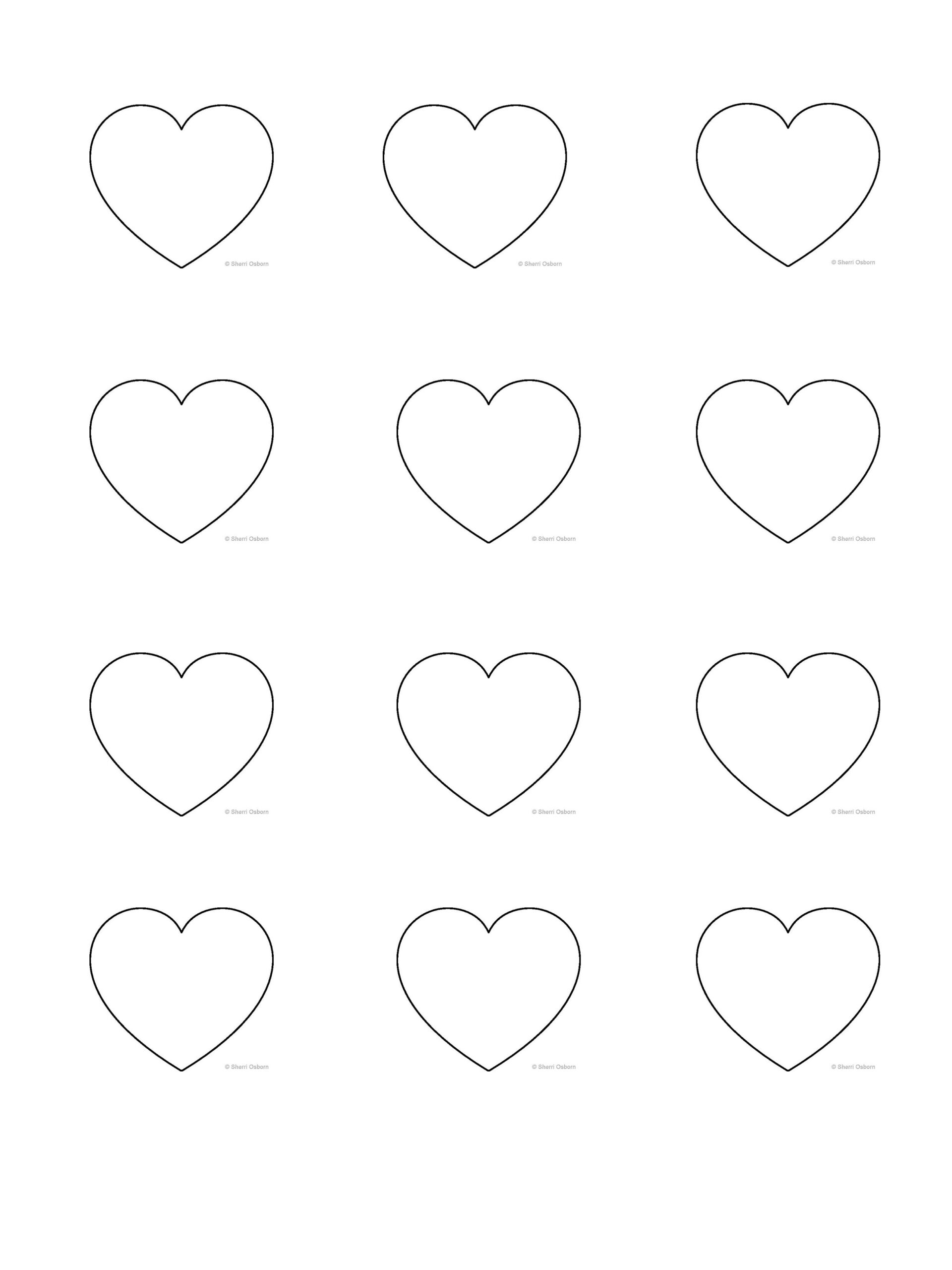 Heart Shape Template Free Printable