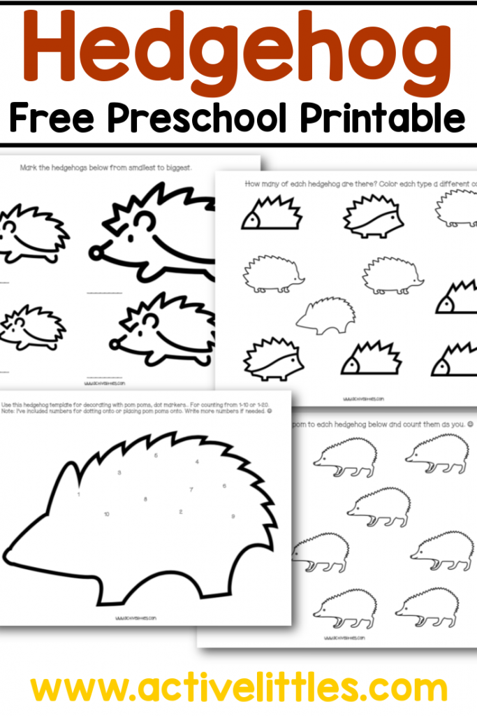 free printable hedgehog crafts