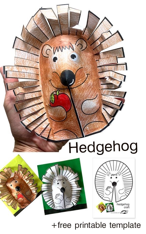 Hedgehog Free Printable Template Diy Crafts For Kids Easy Animal