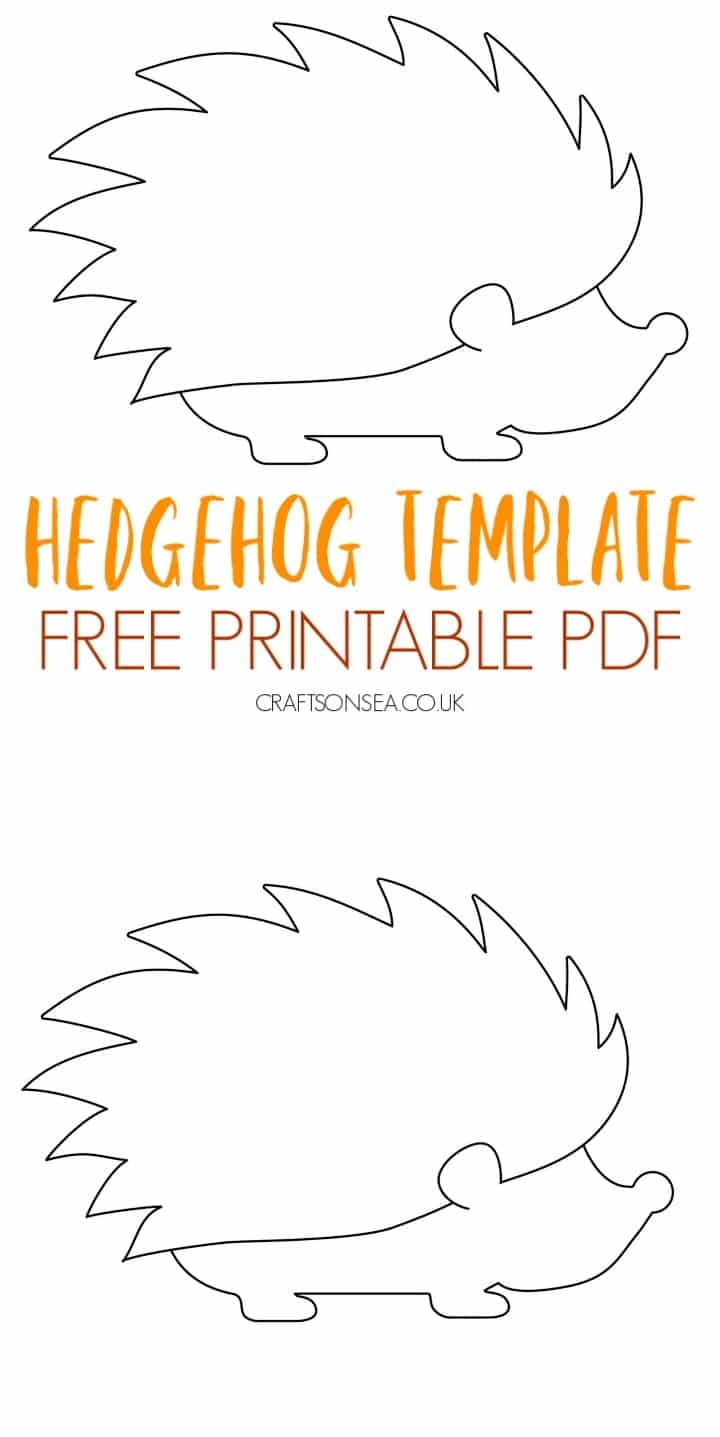 Hedgehog Template Free Printable PDF Crafts On Sea