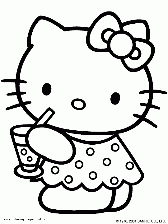 Hello Kitty color page printable