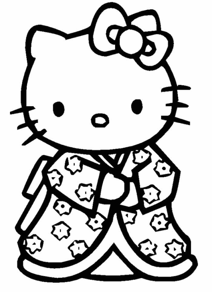 free Hello Kitty coloring printables
