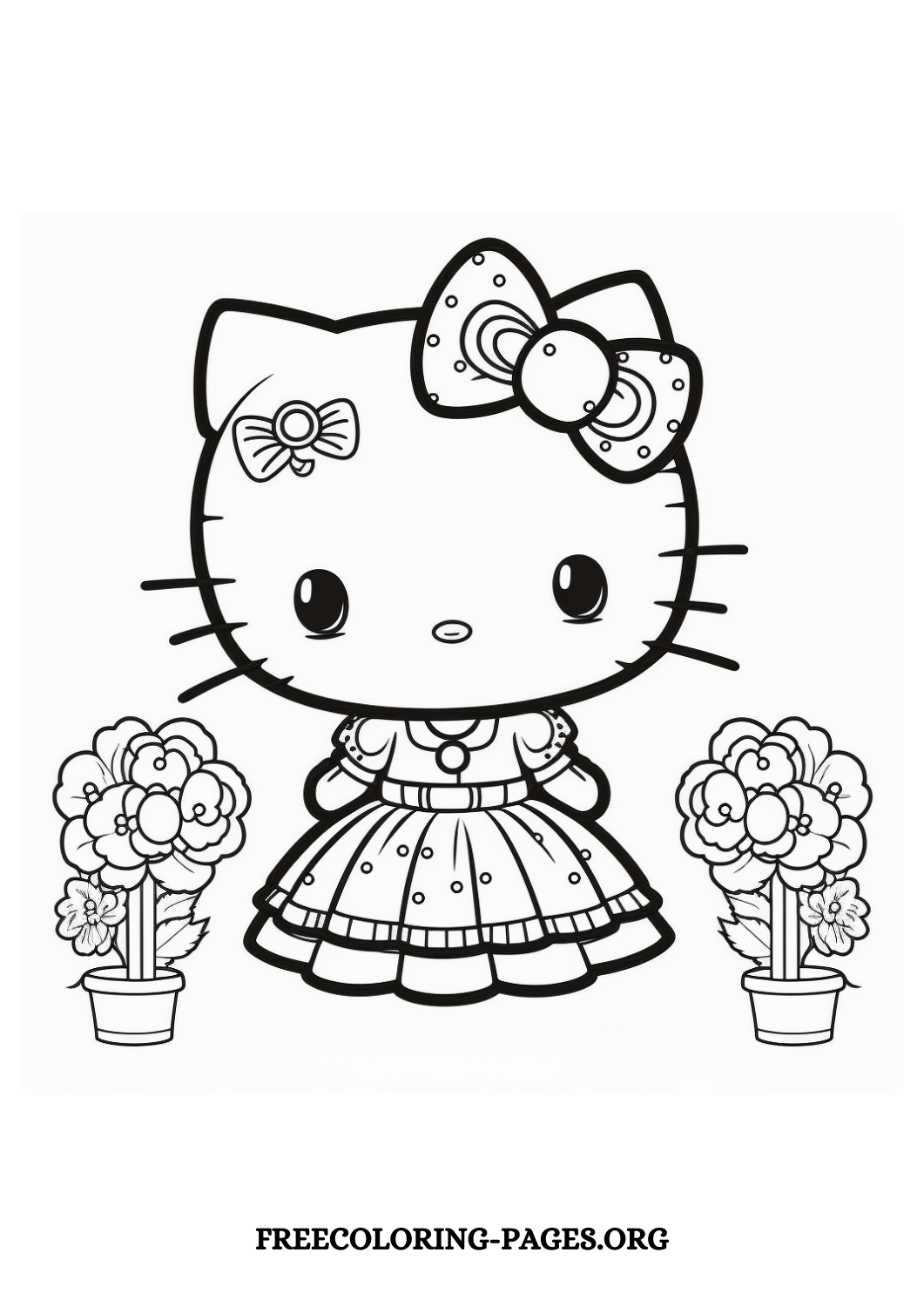 Hello Kitty coloring worksheets