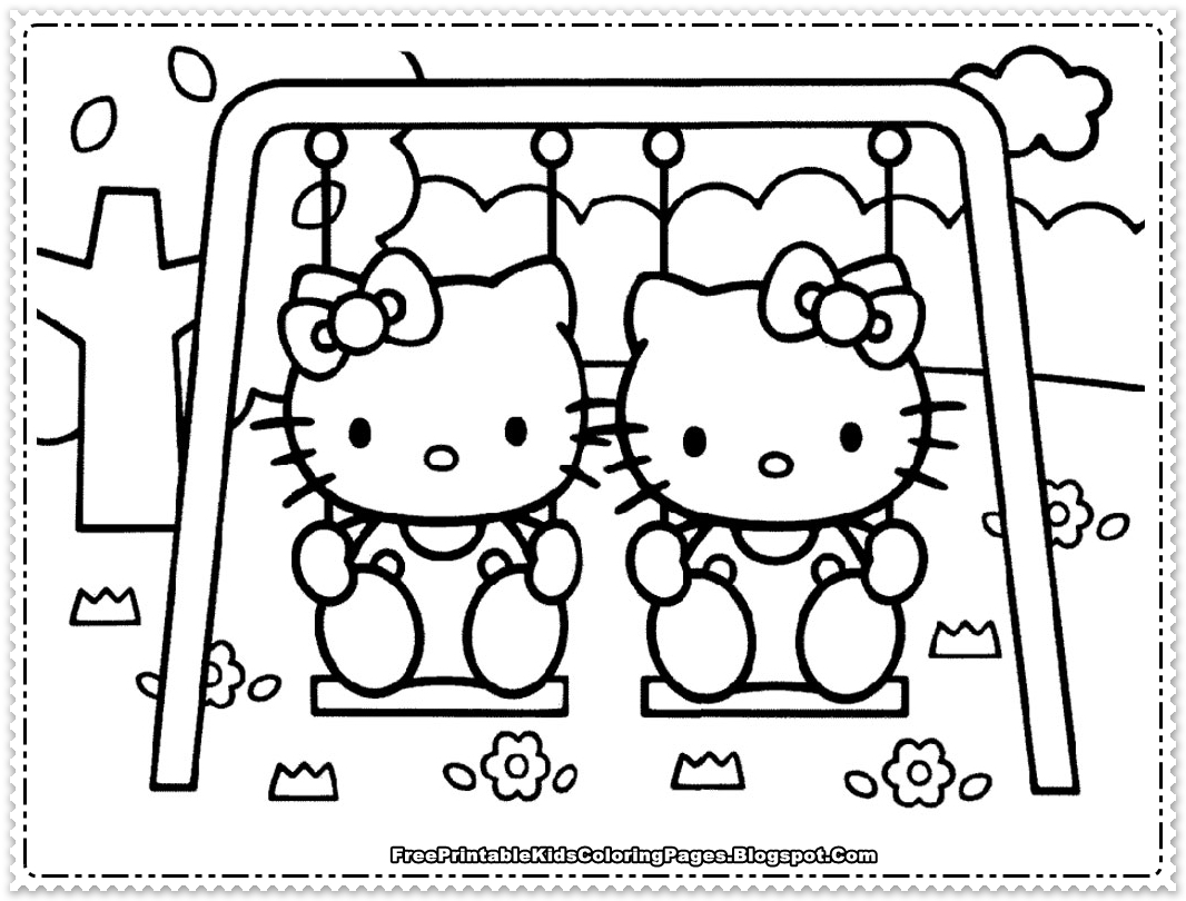 coloring pages free Hello Kitty