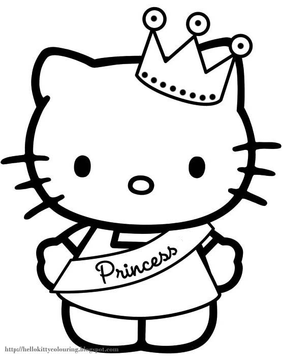 HELLO KITTY COLORING PAGES