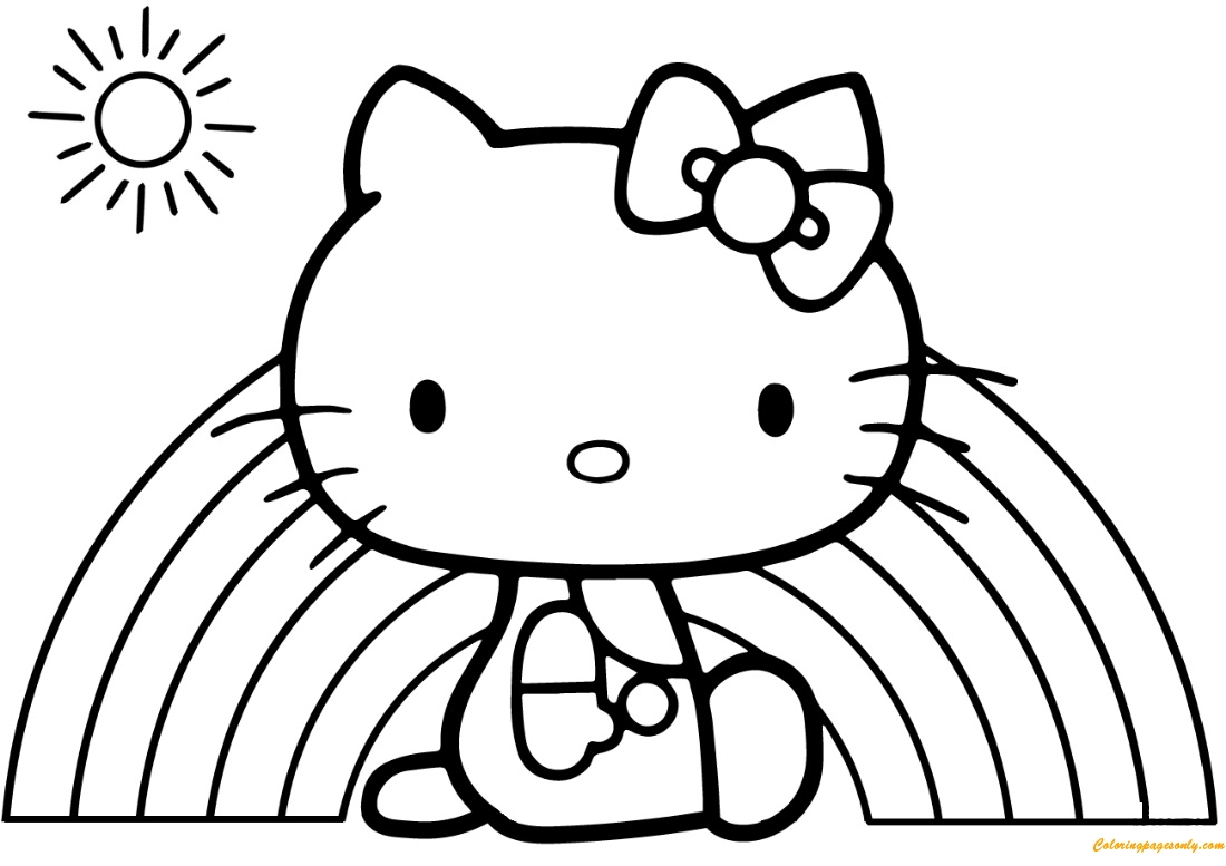 coloring page kitty